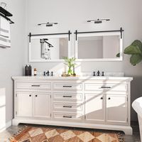 LOVMOR - Rectangle Framed Wall Bathroom Vanity Mirror Accent Mirror - 40