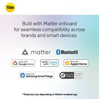 Yale - Smart Lock with Matter, Designed for Google Home; Electronic Deadbolt with Pushbutton Keyp... - Back View