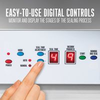 Weston - Pro 3000 Programmable Vacuum Sealer - Stainless Steel - Back View