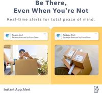 Swann - EVO HD Wi-Fi Video Doorbell: Wired or wire-free, motion detection, night vision, 2-way ta... - Back View