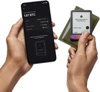 Ledger - Flex Crypto Hardware Wallet with Recovery Key - Ferro Fuchsia - Back View