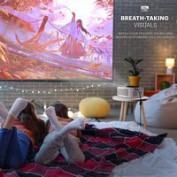 Kodak - FLIK X10  Full HD Multimedia Projector Kit, 1080p Portable Home Theater Bundle with 100” ... - Back View