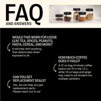 Fellow - Atmos Vacuum Airtight Canister 1.2L - Clear Glass - Back View