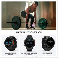 Garmin - fēnix 8 AMOLED  GPS Smartwatch 47 mm Fiber-reinforced polymer - Slate Gray - Back View