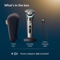 Philips Norelco i9000 Prestige Rechargeable Wet & Dry Shaver with Charge Stand, Precision Trimmer... - Back View