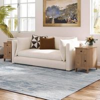 Costway 1 PCS End Table with Charging Station Flip Top Bedside Table with USB Ports & Outlets - N... - Back View