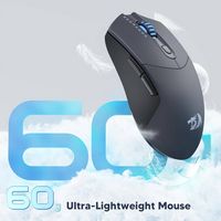 REDRAGON - M917GB-PRO Wireless Gaming Mouse, Ultra-Light 26000 DPI Tri-Mode Ergonomic Mouse, Full... - Back View
