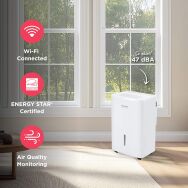 Frigidaire - 50 Pint Smart Dehumidifier - White - Back View