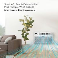 TCL - 350 Sq. Ft. 8,000 BTU Smart Through-the-Wall Air Conditioner with Wi-Fi and Remote - White - Back View