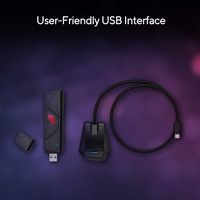 ASUS - ROG USB-BE92 Wi-Fi 7 Tri-band USB Adapter with 6 GHz band and WPA3 Network Security (USB-A... - Back View