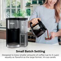 Ninja - Fresh Brew 14-Cup Programmable Coffee Maker - Stainless Steel - Back View