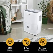 Whirlpool - Energy Star 50-Pint Dehumidifier - White - Back View
