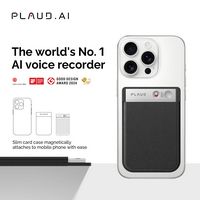 PLAUD - Smart AI Voice/Audio Recorder - Silver - Back View