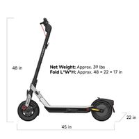 Segway - E3 Pro Electric Scooter with 20 mph Max Speed and 34 miles Max Range, Dual Suspension - ... - Back View