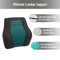 Mind Reader - Ergonomic Lower Back Cushion, Office Chair, Posture Corrector, Memory Foam, 15.5