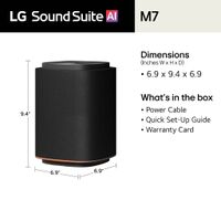 LG - Sound Suite M7 Wireless Spatial Speaker with Wi-Fi and Dolby Atmos - Black - Back View