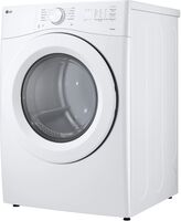 LG - 7.4 Cu. Ft. Ultra Large Stackable Smart Electric Dryer with AI Sensor Dry and LoDecibel Quie... - Back View