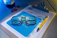 GUNNAR - Fallout Vault 33 Computer Glasses with Blue Light Reduction, Clear Lenses - Gunmetal/Olive - Back View