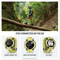 Garmin - Instinct E GPS Smartwatch 45 mm Fiber-reinforced Polymer - Electric Lime with Electric L... - Back View