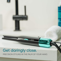 RevAir - .3 inch Tourmaline Ceramic Coated Micro Edge Styler - Black & Teal - Back View