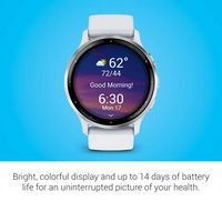 Garmin - Venu 3 GPS Smartwatch 45 mm Fiber-reinforced polymer - Stainless Steel and Whitestone - Back View