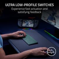 Razer - Joro Portable 75% Wireless Gaming Keyboard With Chroma RGB Backlighting - Black - Back View