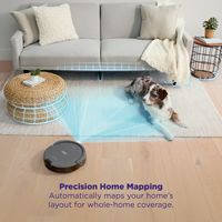 Shark - Navigator Robot Vacuum with SmartPath Navigation and Self-Cleaning Brushroll - Steel Grey - Back View