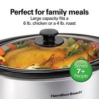 Hamilton Beach - 6 Quart Programmable Slow Cooker - Stainless Steel - Back View
