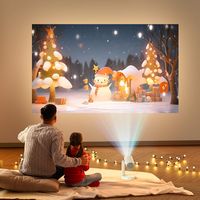 ETOE - Starfish Portable 4K Projector with 140° Rotation, Android TV 11.0 and Netfix certified, A... - Back View