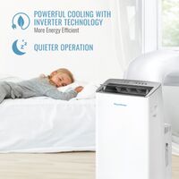 Keystone - 14,000 BTU ASHRAE/12,000 BTU DOE Portable Inverter Air Conditioner with Supplemental H... - Back View