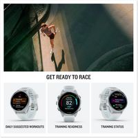 Garmin - Forerunner 570 GPS Smartwatch 42 mm Aluminum - Slate Gray Aluminum - (2025) - Back View