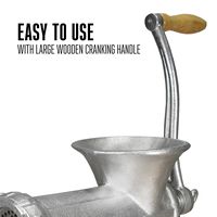 Weston - #22 Manual Meat Grinder & Sausage Stuffer - Silver - Back View