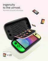tomtoc - FancyCase-G05 Slim Case for Nintendo Switch - OLED Model, Nintendo Switch, EVA hard shel... - Back View
