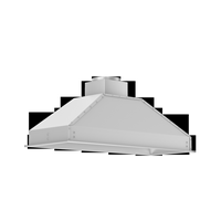 ZLINE - 46 inches - Externally Vented - Range Hood Insert - Brushed Stainless Steel - Back View
