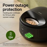 PETLIBRO - Polar Smart Wet Food Feeder with Stainless Steel Bowl - Black - Back View