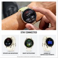 Garmin - Venu 4 GPS Smartwatch 41 mm Fiber-reinforced polymer - Lunar Gold - (2025) - Back View