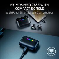 Razer - Hammerhead V3 HyperSpeed Wireless Multi-Platform ANC In-Ear Gaming Earbuds – 2.4GHz & Blu... - Back View