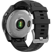 Garmin - fēnix E GPS Smartwatch 47mm Fiber-reinforced polymer - Stainless Steel - Back View