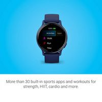 Garmin - vívoactive 5 GPS Smartwatch 42 mm Fiber-reinforced polymer - Metallic Navy Aluminum and ... - Back View