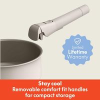 Bella - Fits-anywhere Kitchenware: 8-Piece Ceramic Nonstick Cookware Set with Removable Handles -... - Back View