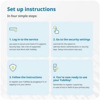 Yubico - YubiKey 5C NFC - Two-Factor authentication (2FA) Security Key, Connect via USB-C or NFC,... - Back View