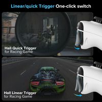 Zike - Z331 USB-C Mobile Gaming Controller for Android and iPhone 16/15 Series - White - Back View