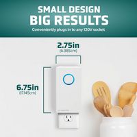 GermGuardian - Elite Pluggable UV-C Air Sanitizer & Deodorizer - Crystal White - Back View