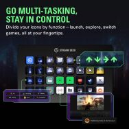 Elgato - Stream Deck XL Wired Keypad with Back Lighting - Black - Back View