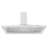 ZLINE - 48 inches - Externally Vented & Convertible - Wall Range Hood - Silver - Back View