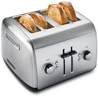 KitchenAid - 4-Slice Programmable Toaster with Manual High-Lift Lever - Brushed Stainless - Back View