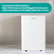 Hisense - 35 Pint 3000 Sq. Ft. 8 quarts Bucket Capacity Compact Dehumidifier with Slide-Out Bucke... - Back View