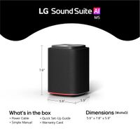 LG - Sound Suite M5 Wireless Spatial Speaker with Wi-Fi and Apple Airplay 2 - Black - Back View