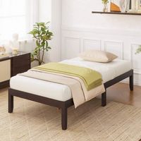 Costway Twin Size Wooden Platform Bed Frame 14