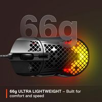 SteelSeries - Aerox 5 Ultra Lightweight Honeycomb Water Resistant Wired RGB Optical Gaming Mouse ... - Back View